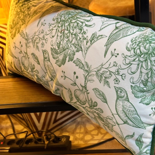 [MAQ03012] Green birds cushion