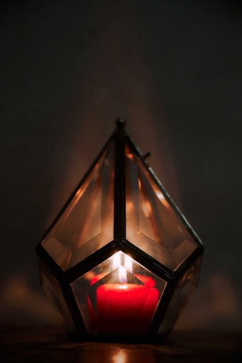 [HAL03025] Beveled Kerkas Candle Holder