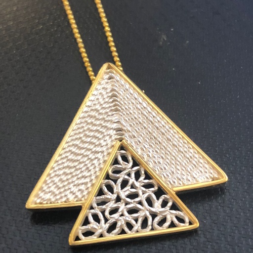 Pyramids Pendant in Chain