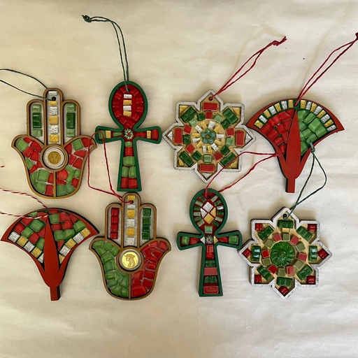 [AMO03001] Mosaic Christmas Ornament